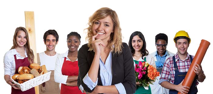 Group of proud youth entrepreneurs